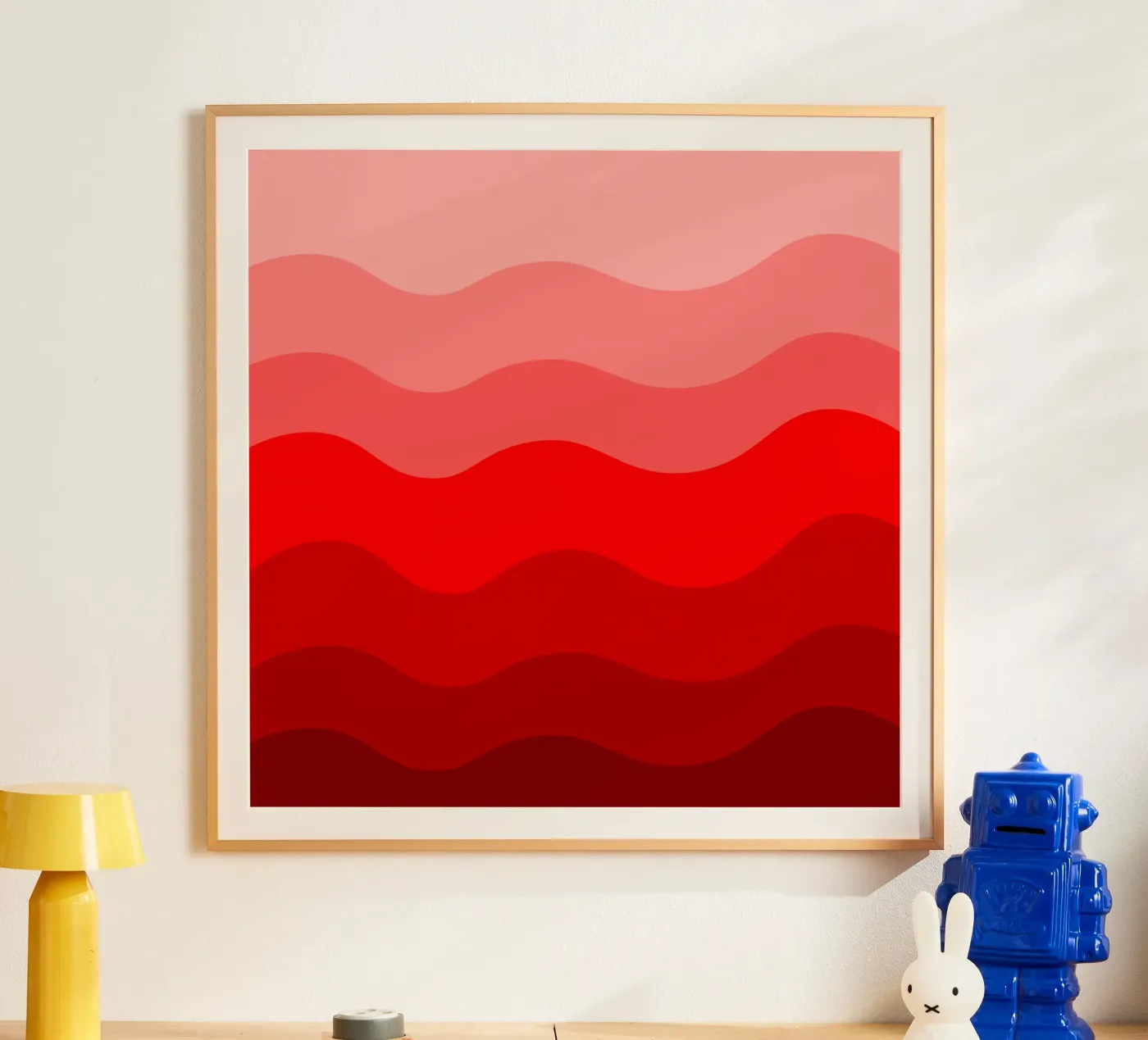 Red gradient design poster van baobabprintstore