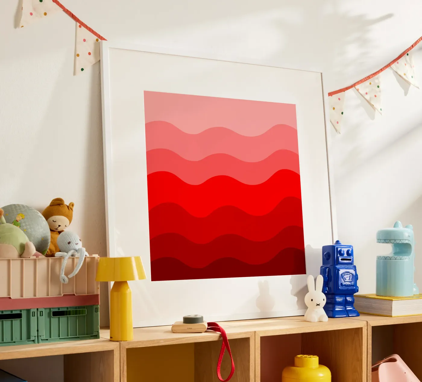 Red gradient design poster van baobabprintstore