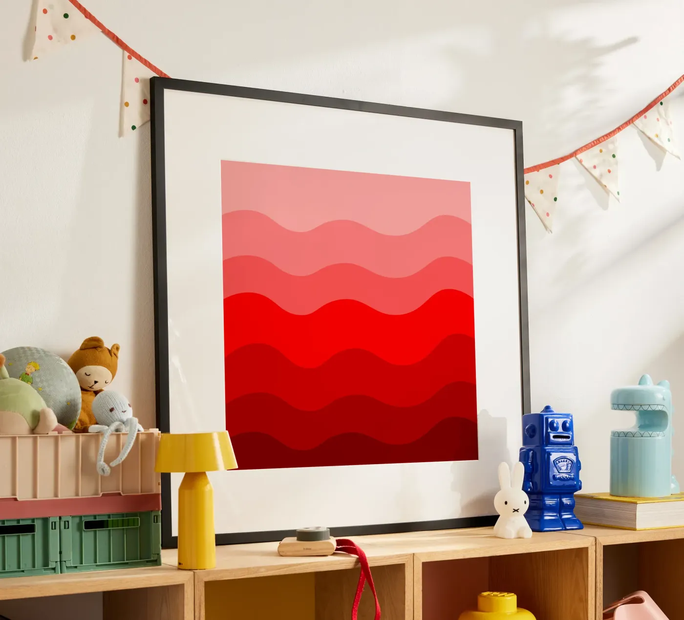 Red gradient design poster van baobabprintstore