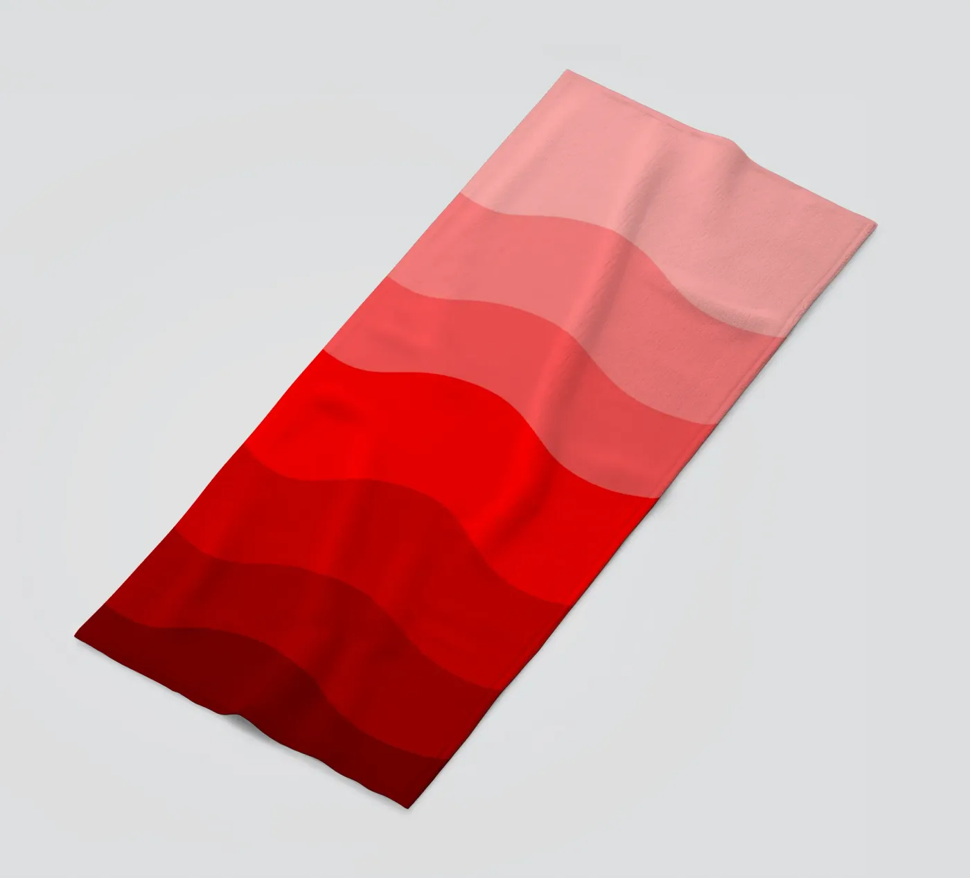 Red gradient design telo mare da baobabprintstore
