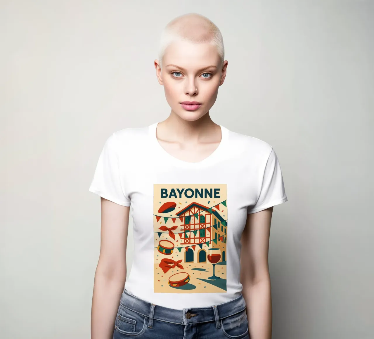 Bayonne in Feierlaune Frauen T-Shirt von JETLAG | affiches voyage