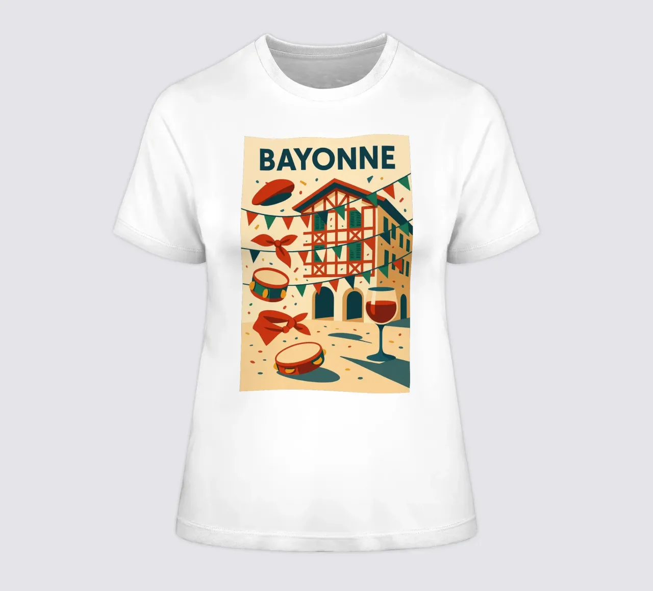 Bayonne in Feierlaune Frauen T-Shirt von JETLAG | affiches voyage