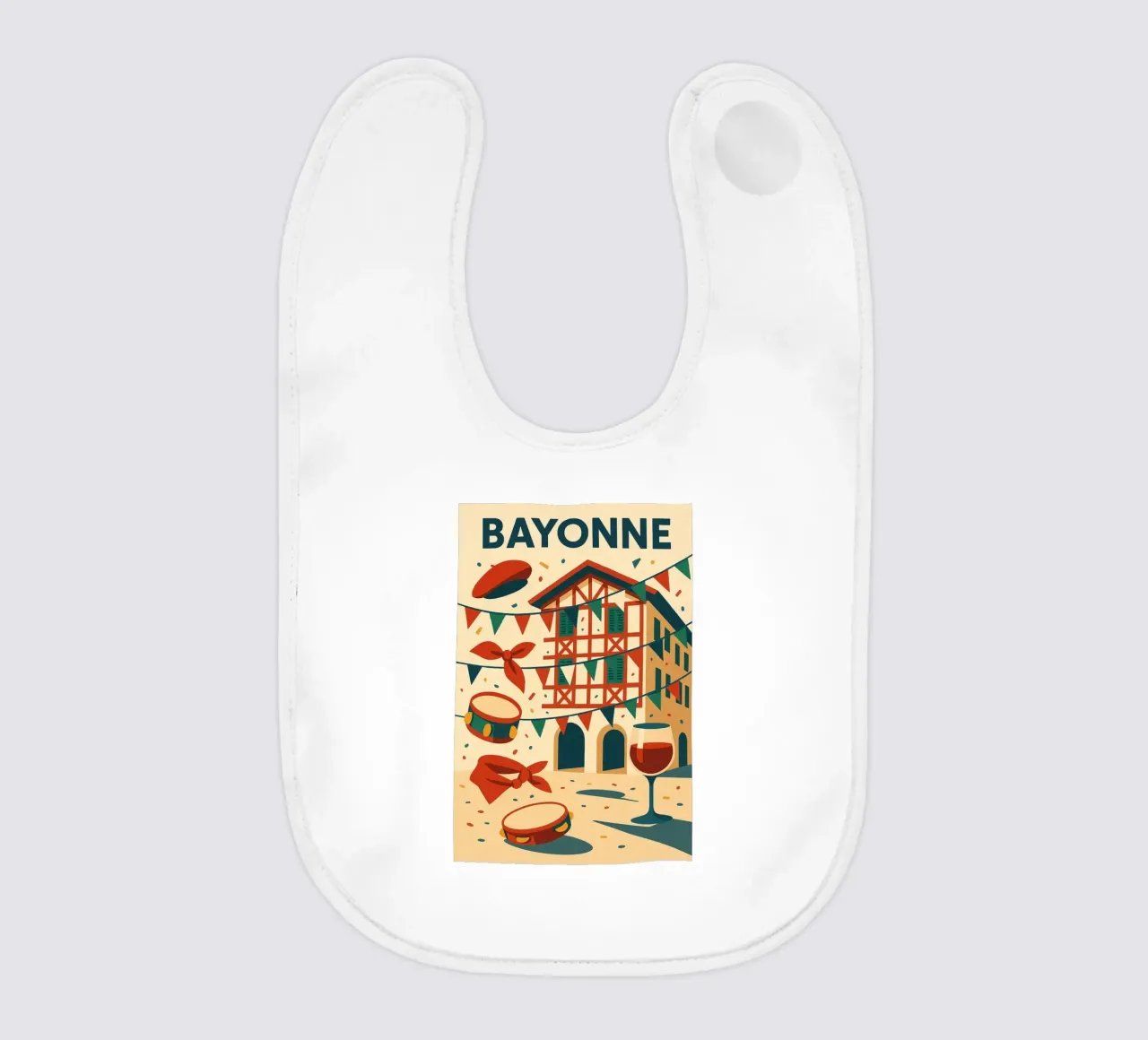 Bayonne festeggia bavaglino da JETLAG | affiches voyage