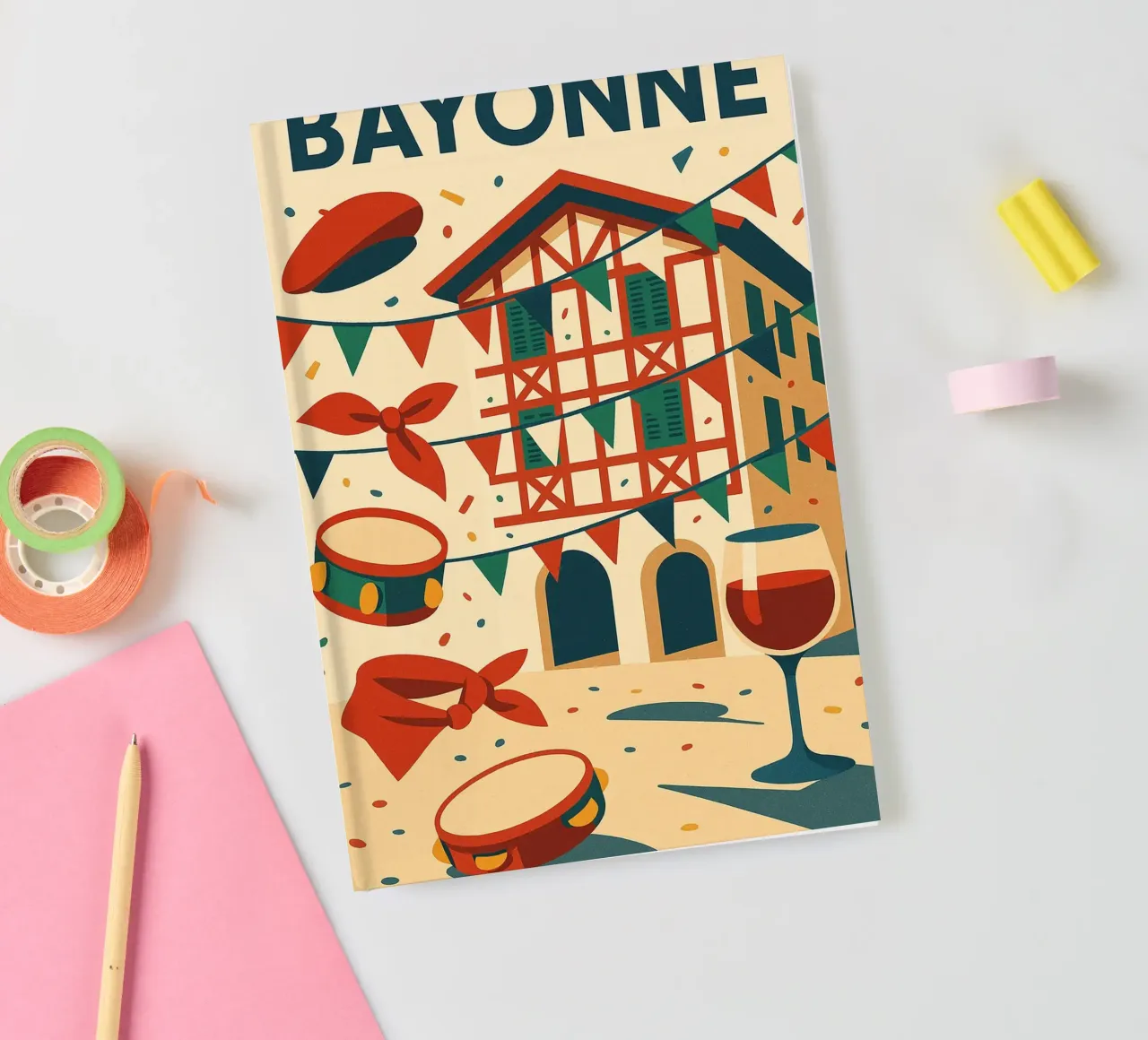 Bayonne celebrates notebook by JETLAG | affiches voyage