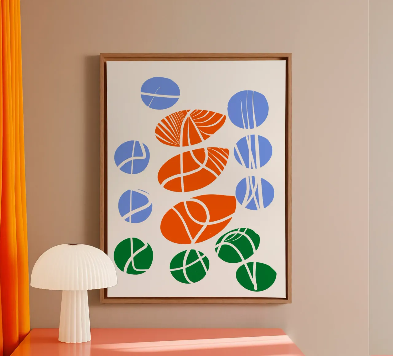 Vibrazioni estive tropicali tela con Cornice a cassetta da Abstract and Patterns