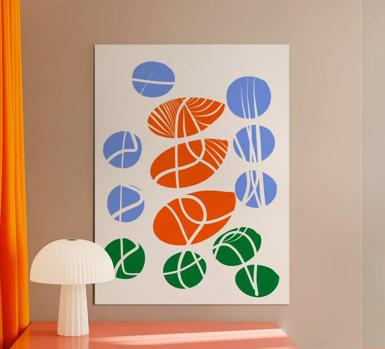 Vibrazioni estive tropicali poster con telaio in plastica da Abstract and Patterns