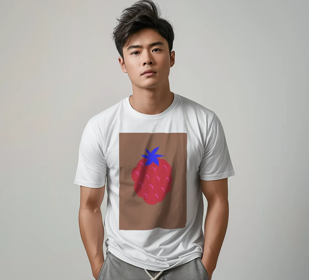 raspberry auf mocca-mousse. t-shirt da FRICKE DESIGN