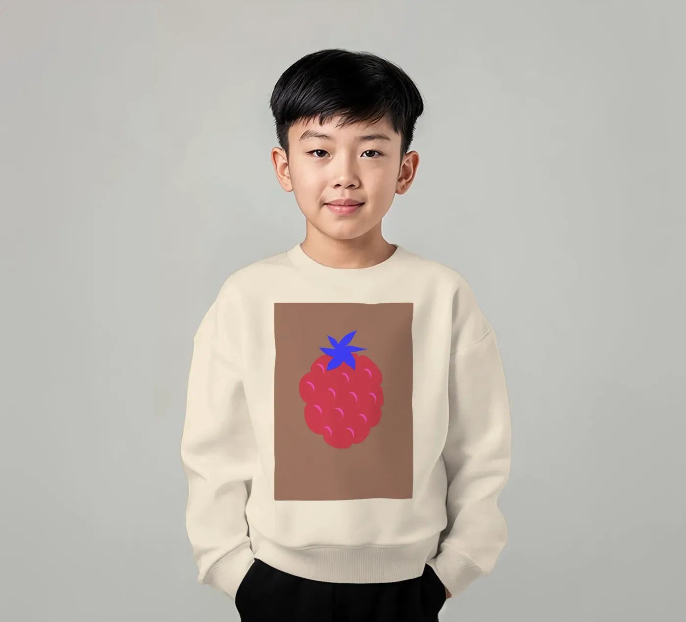 raspberry felpa bambino da FRICKE DESIGN