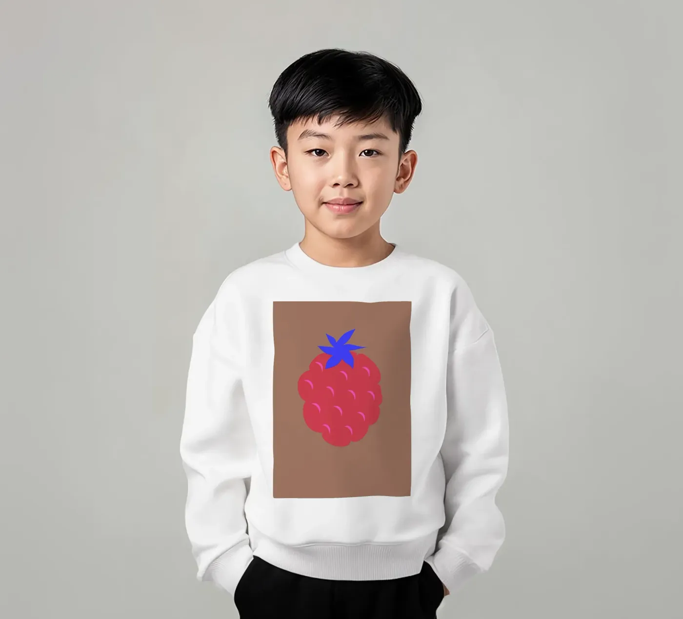 raspberry felpa bambino da FRICKE DESIGN