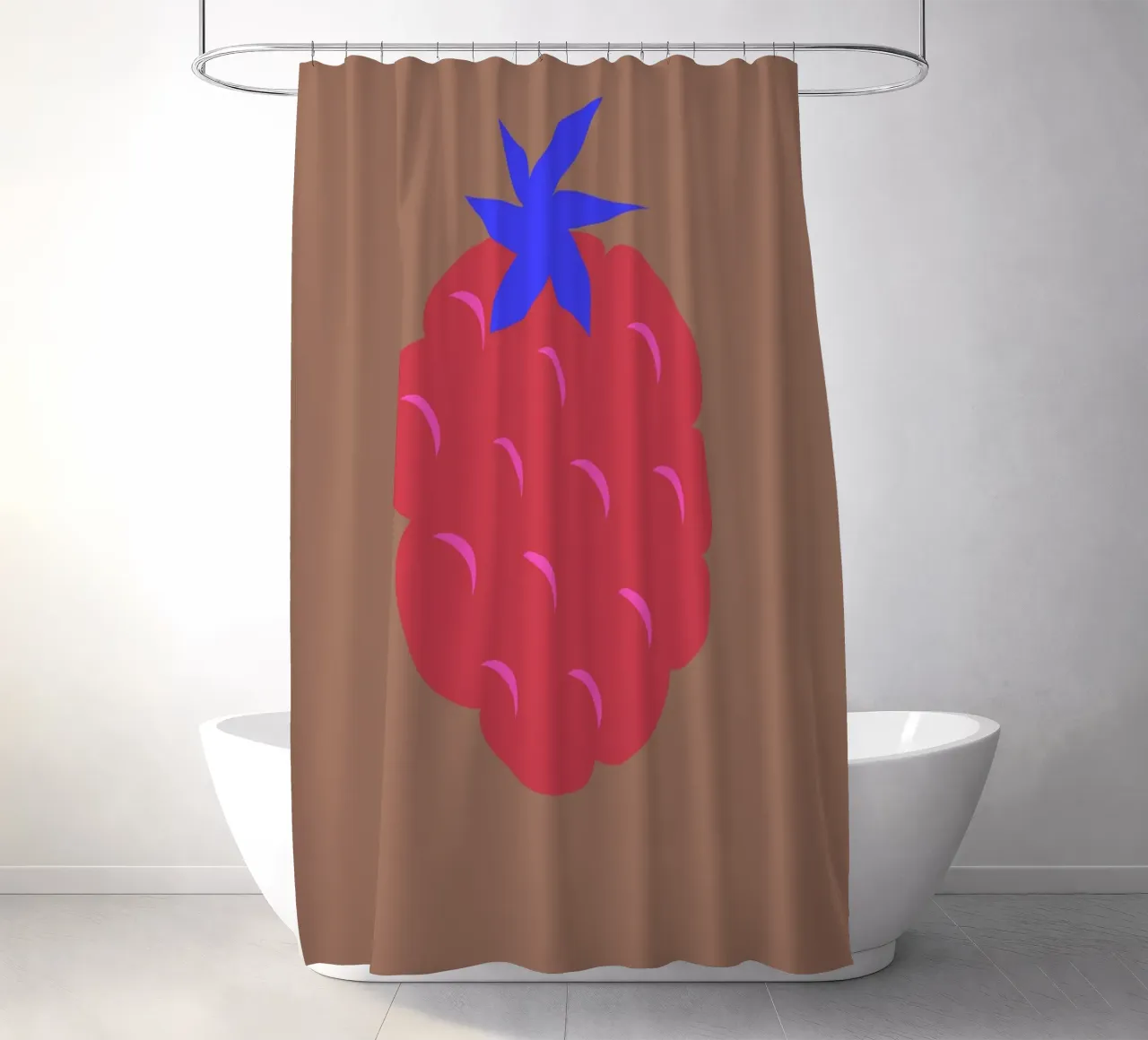 raspberry douchegordijn van FRICKE DESIGN