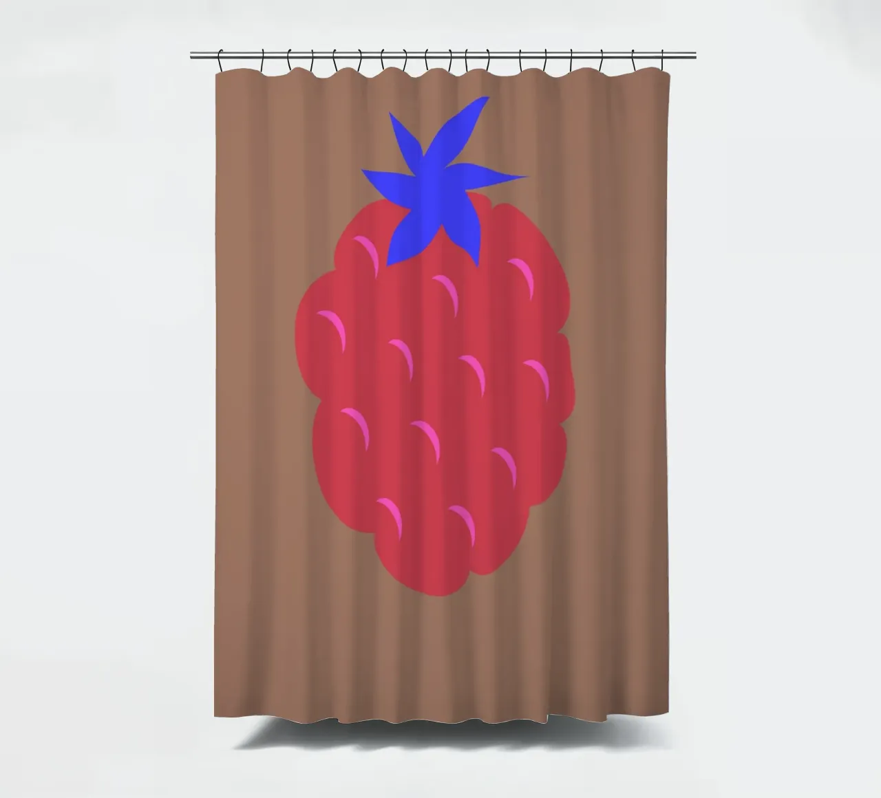 raspberry douchegordijn van FRICKE DESIGN