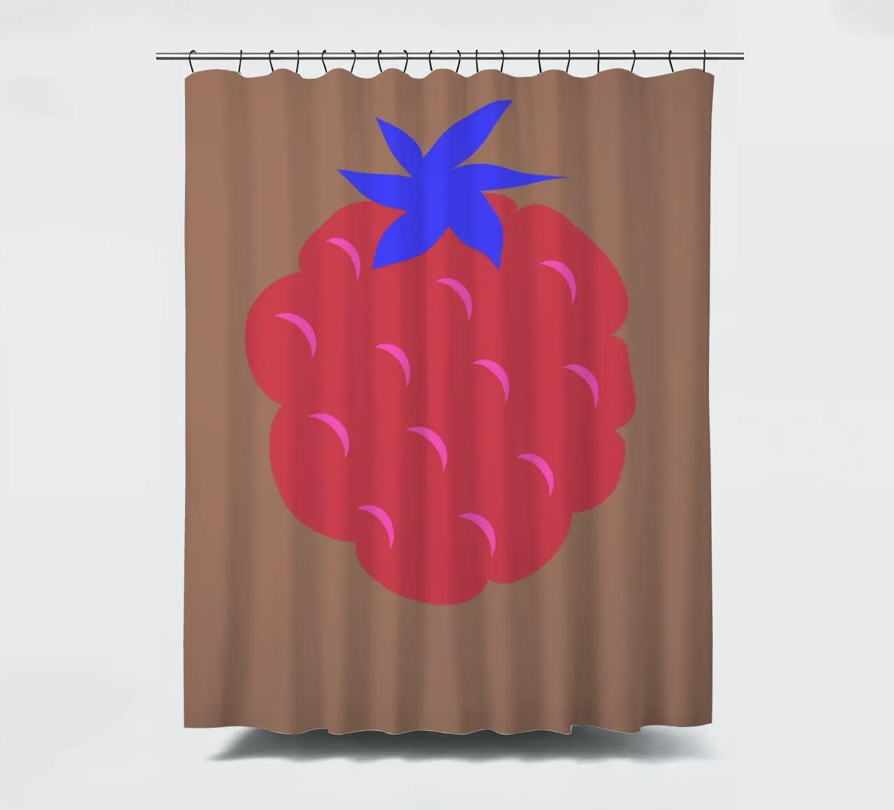 raspberry auf mocca-mousse. tenda da doccia da FRICKE DESIGN