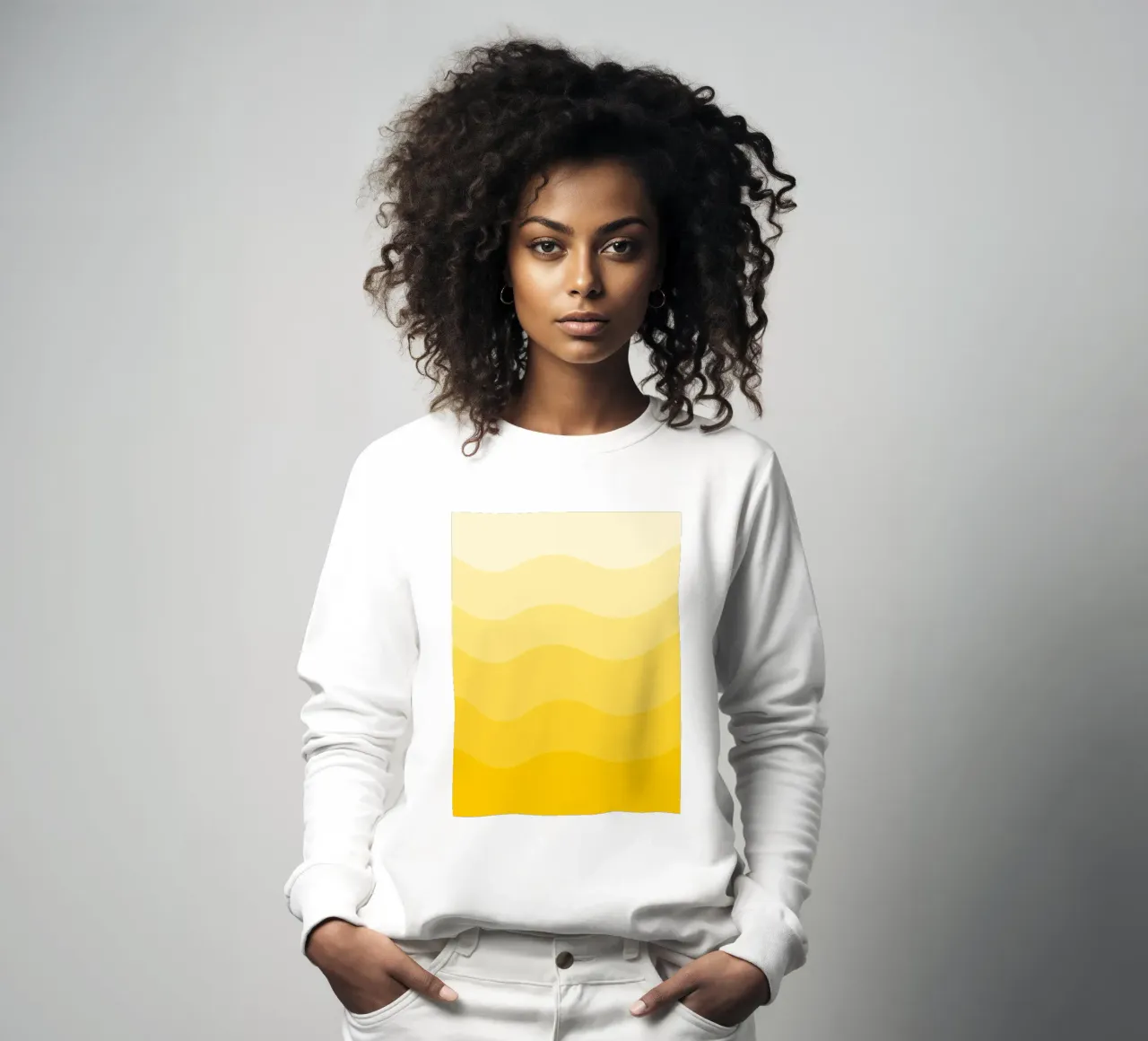 Yellow gradient design felpa da baobabprintstore