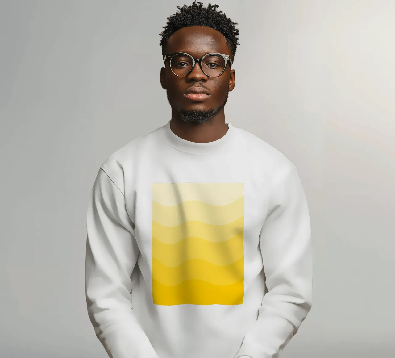 Yellow gradient design felpa da baobabprintstore