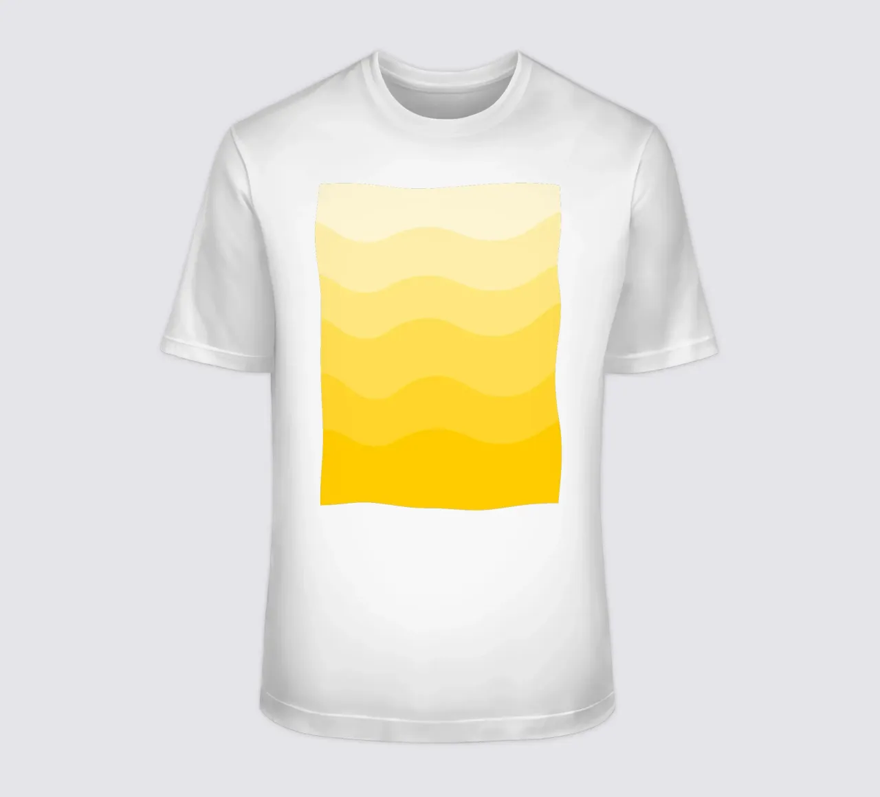 Yellow gradient design t-shirt da baobabprintstore