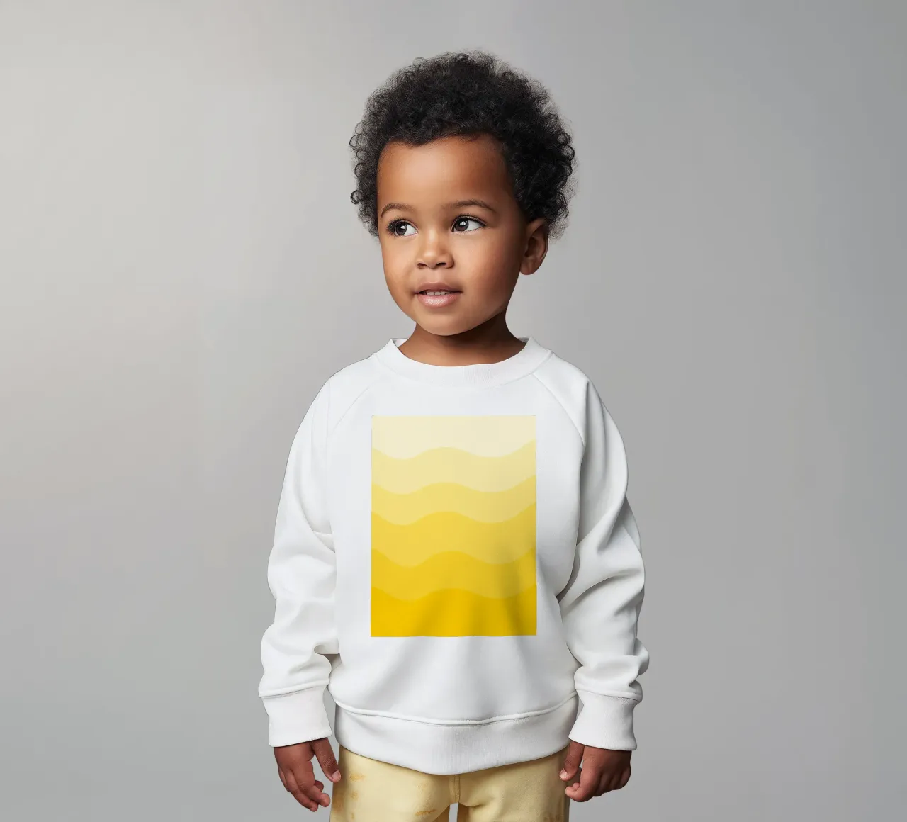 Yellow gradient design baby sweatshirt van baobabprintstore