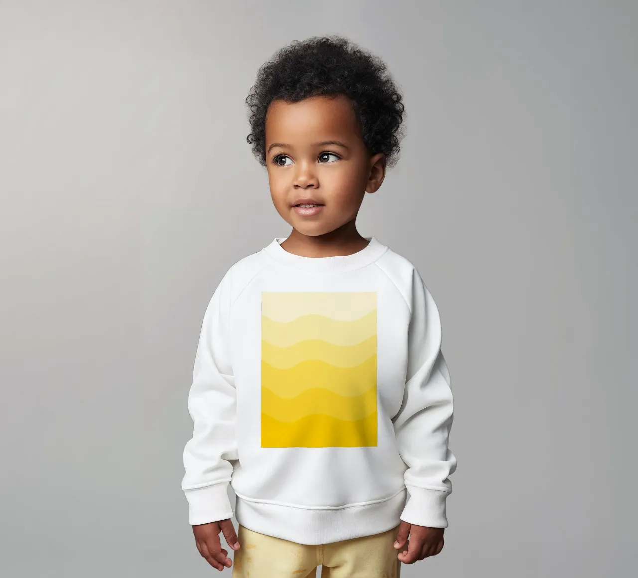 Yellow gradient design felpa neonato da baobabprintstore