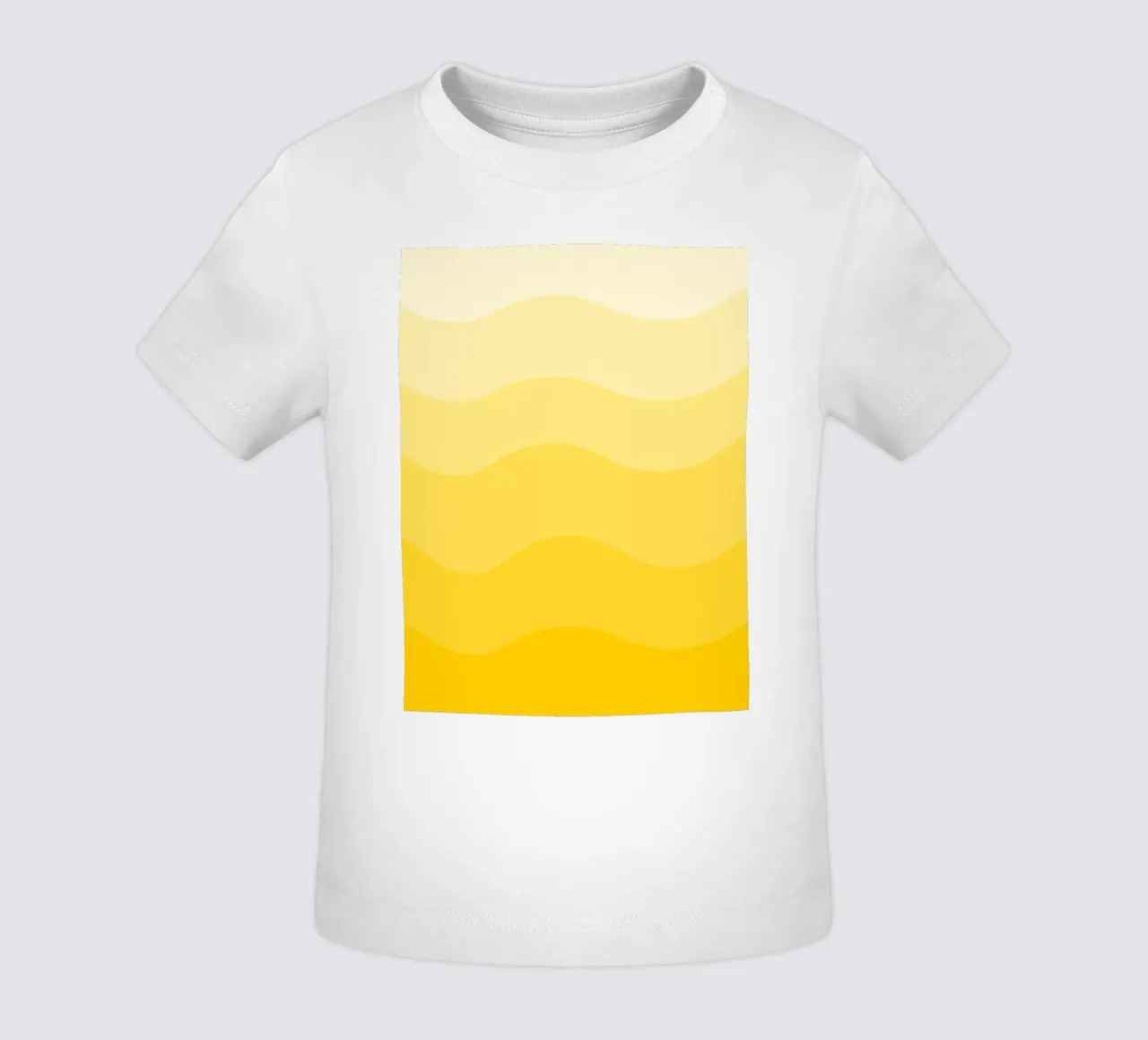 Yellow gradient design maglietta neonato da baobabprintstore