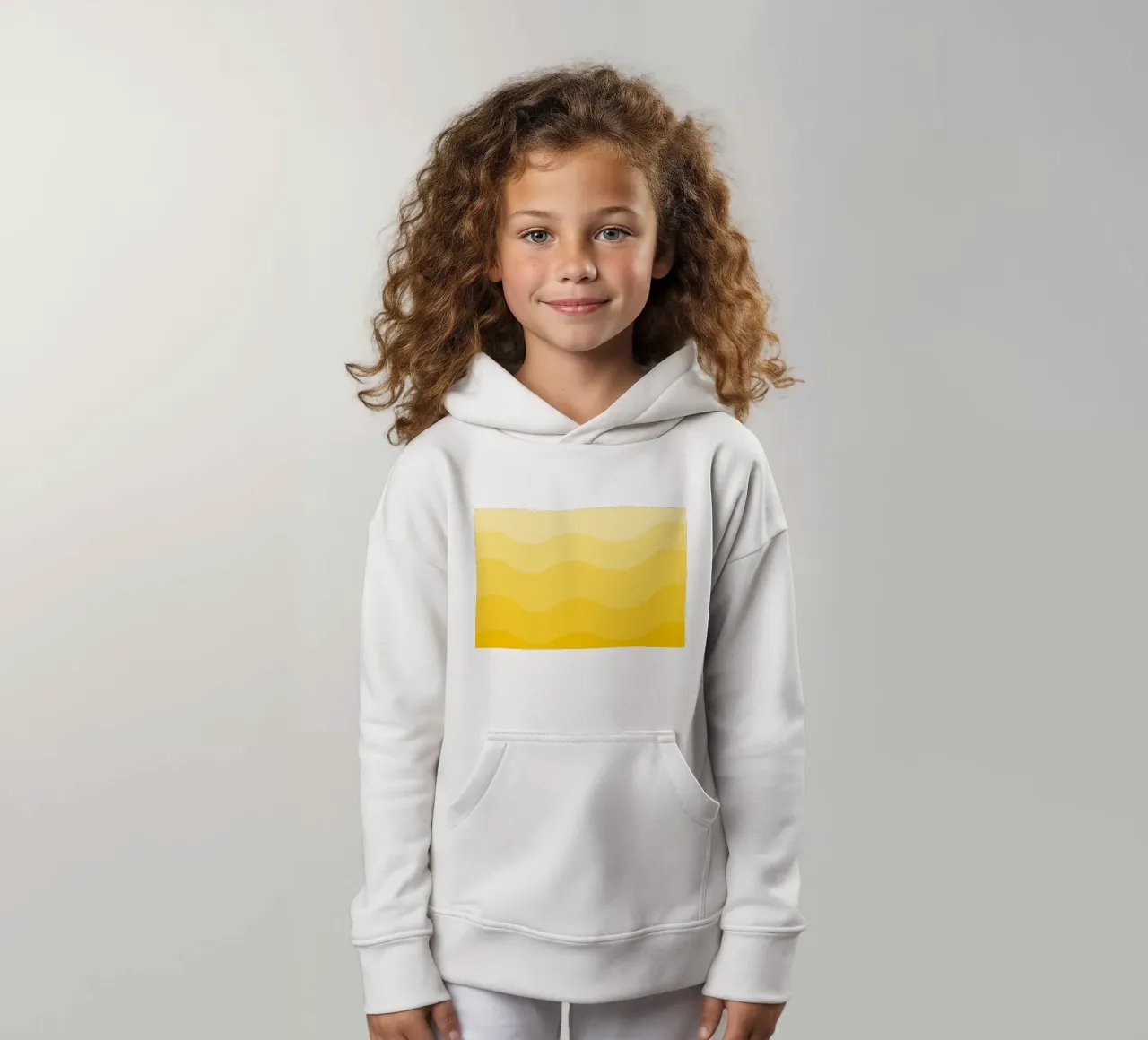 Yellow gradient design felpa bambino con cappuccio da baobabprintstore