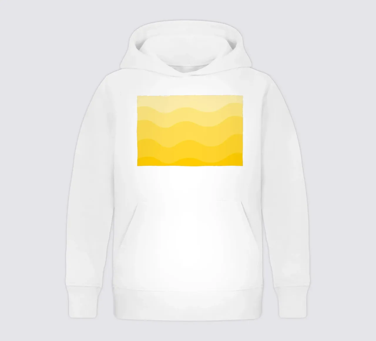 Yellow gradient design felpa bambino con cappuccio da baobabprintstore