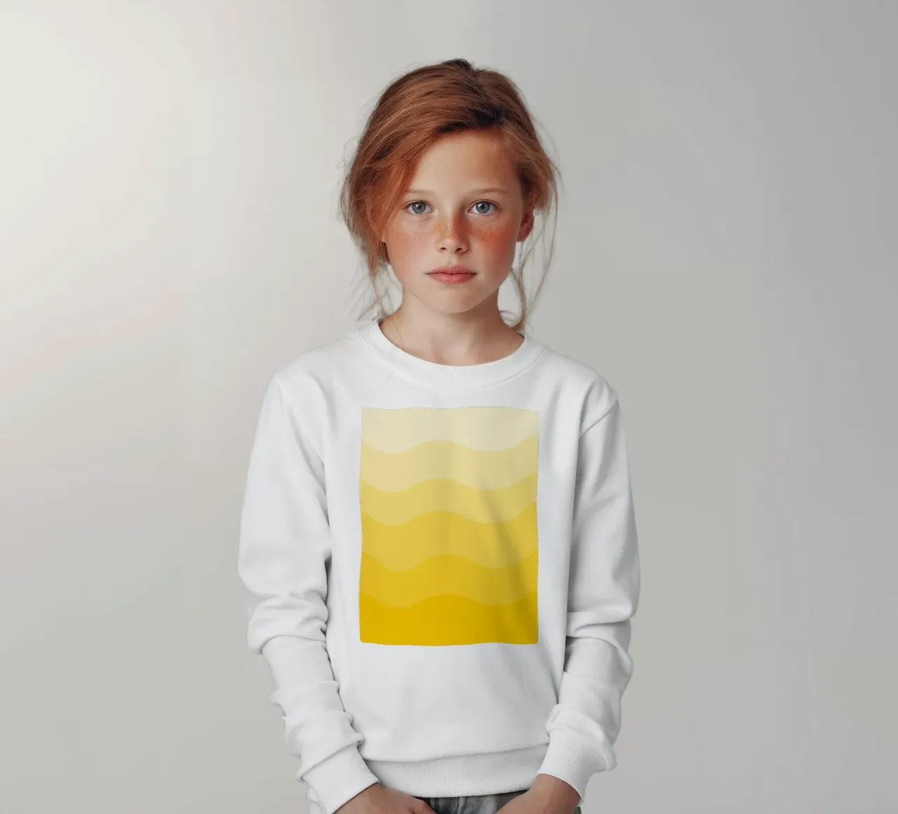 Yellow gradient design felpa bambino da baobabprintstore