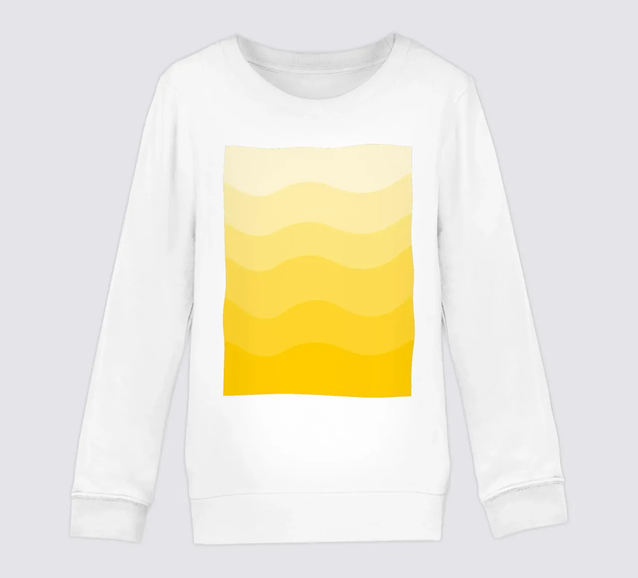 Yellow gradient design felpa bambino da baobabprintstore