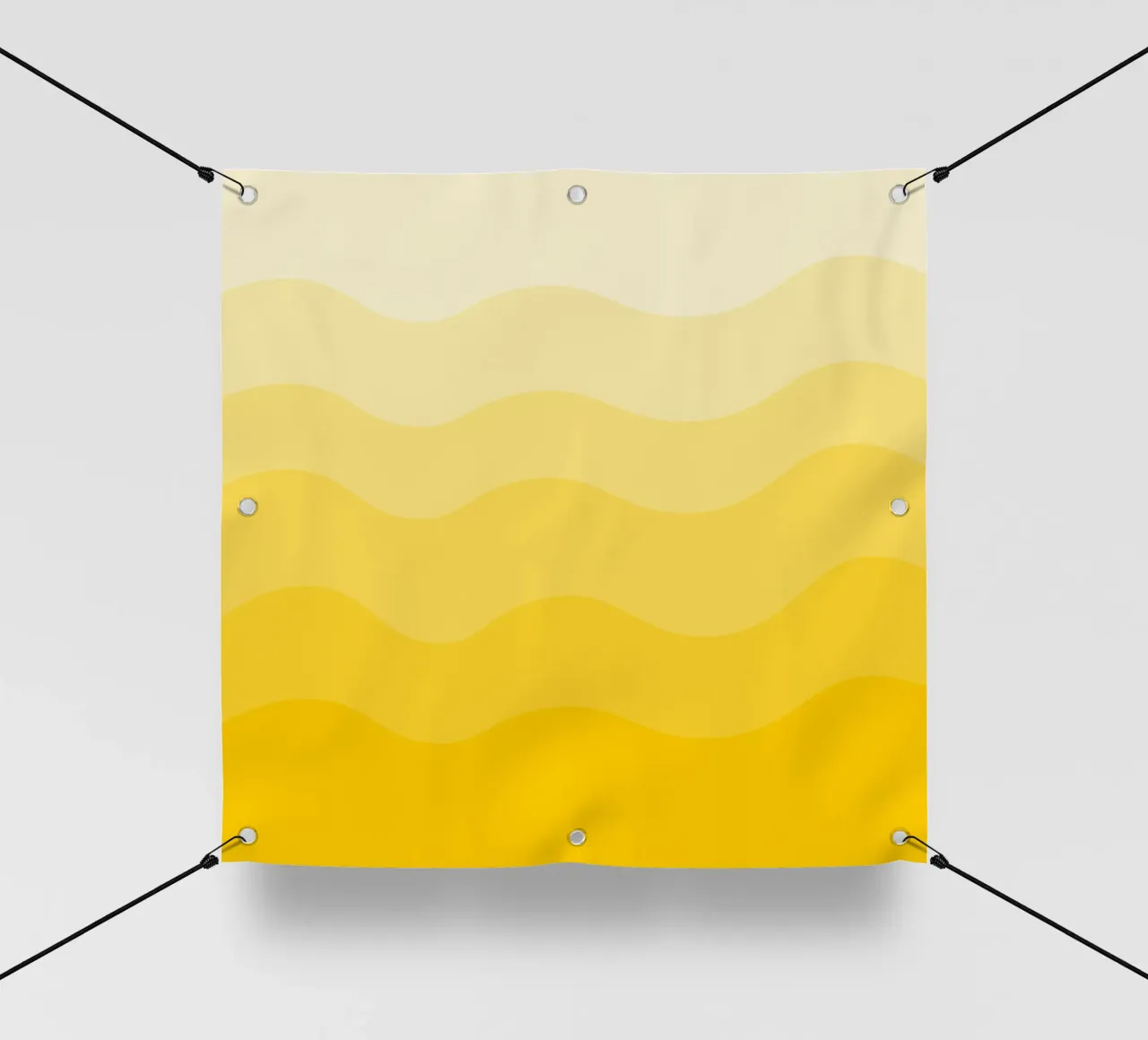 Yellow gradient design telo in pvc da baobabprintstore