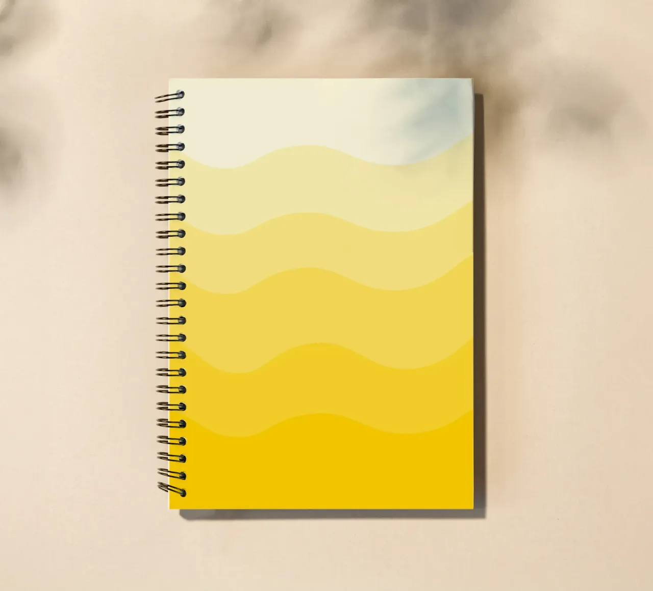 Yellow gradient design spiral notebook by baobabprintstore