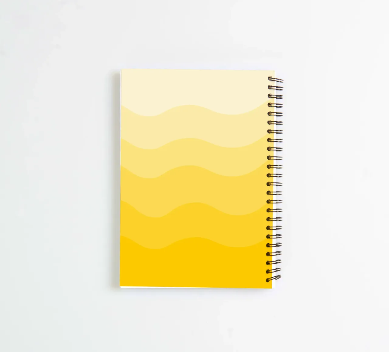 Yellow gradient design spiral notebook by baobabprintstore