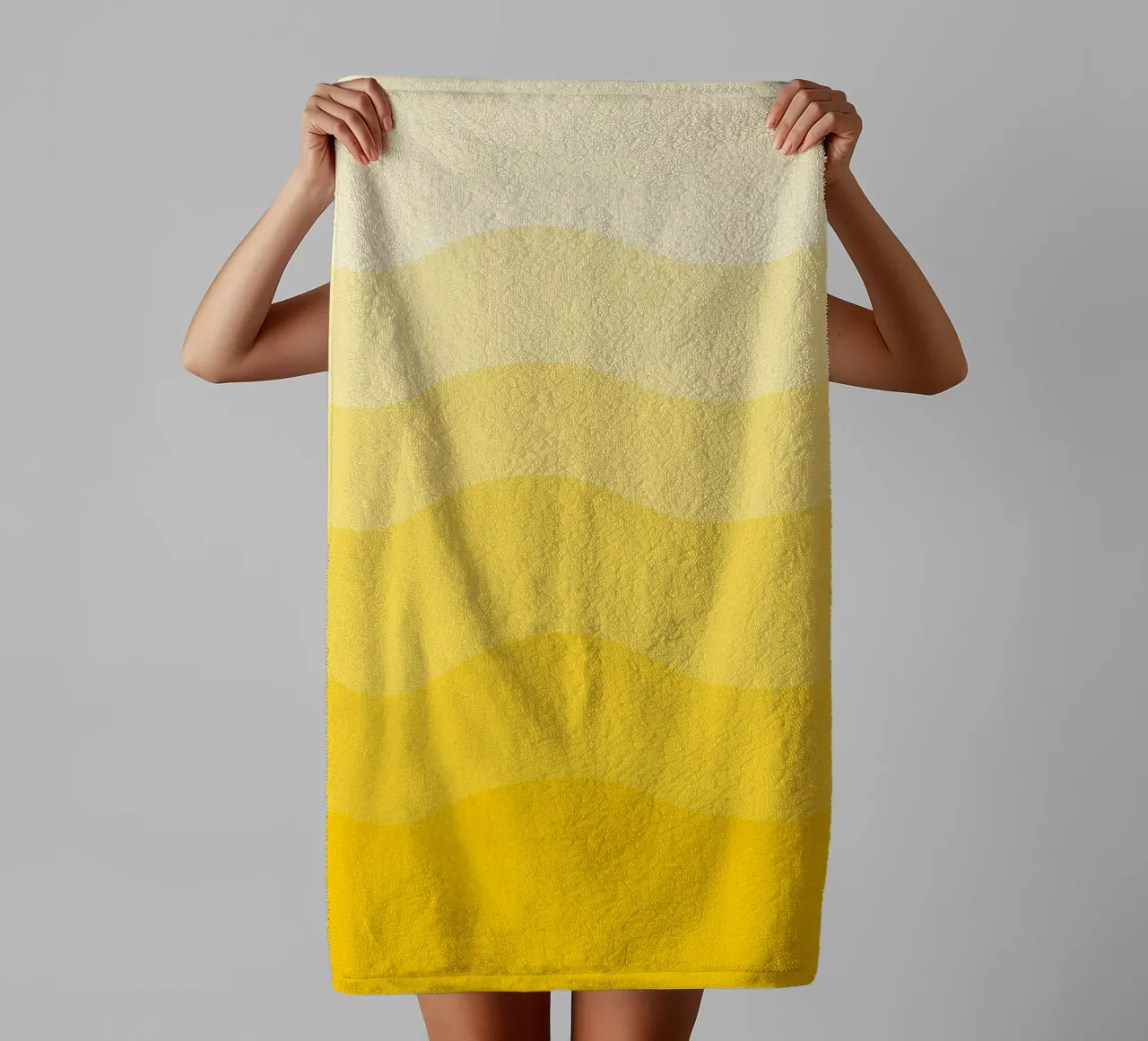 Yellow gradient design asciugamano da bagno da baobabprintstore