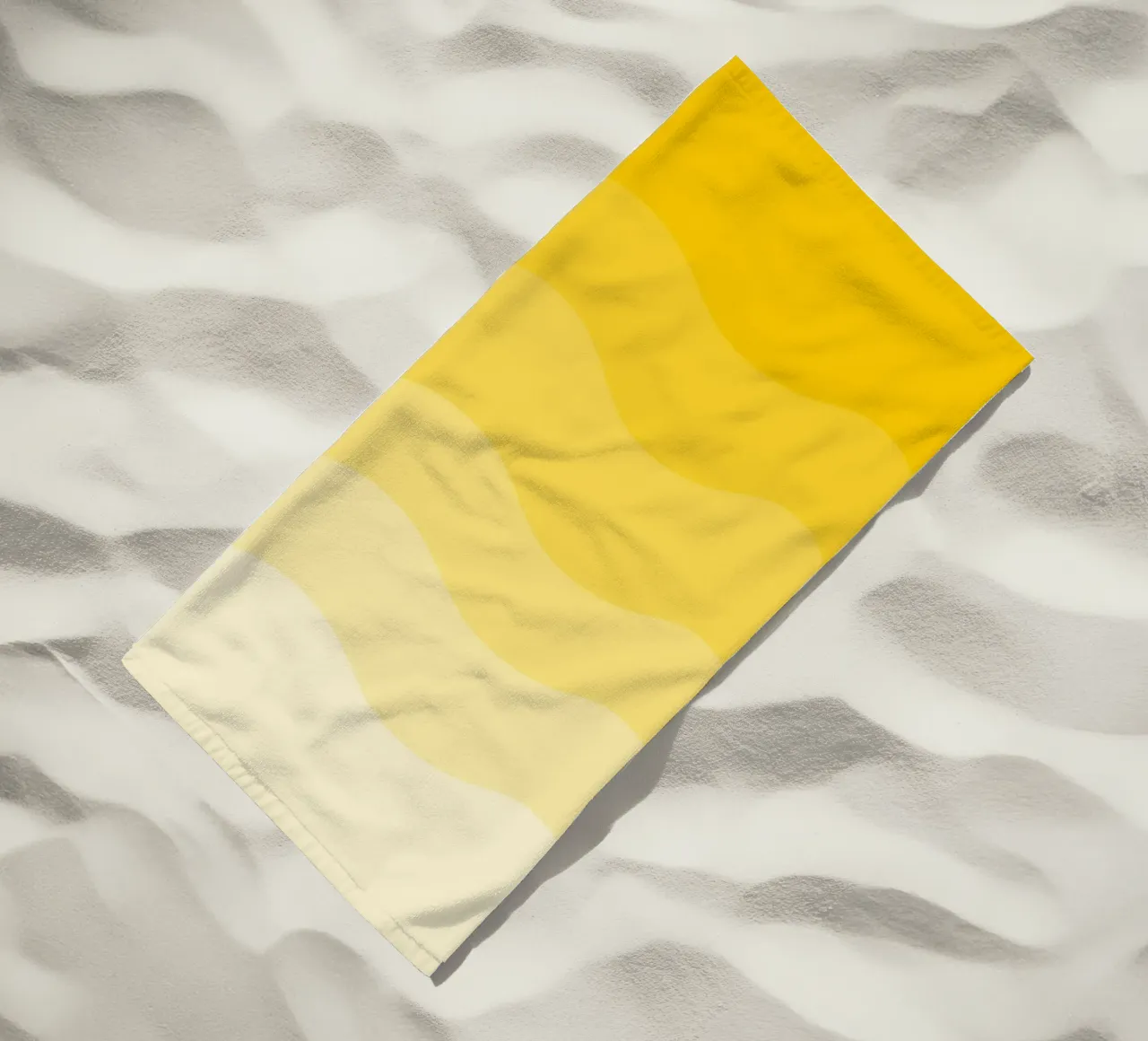 Yellow gradient design telo mare da baobabprintstore