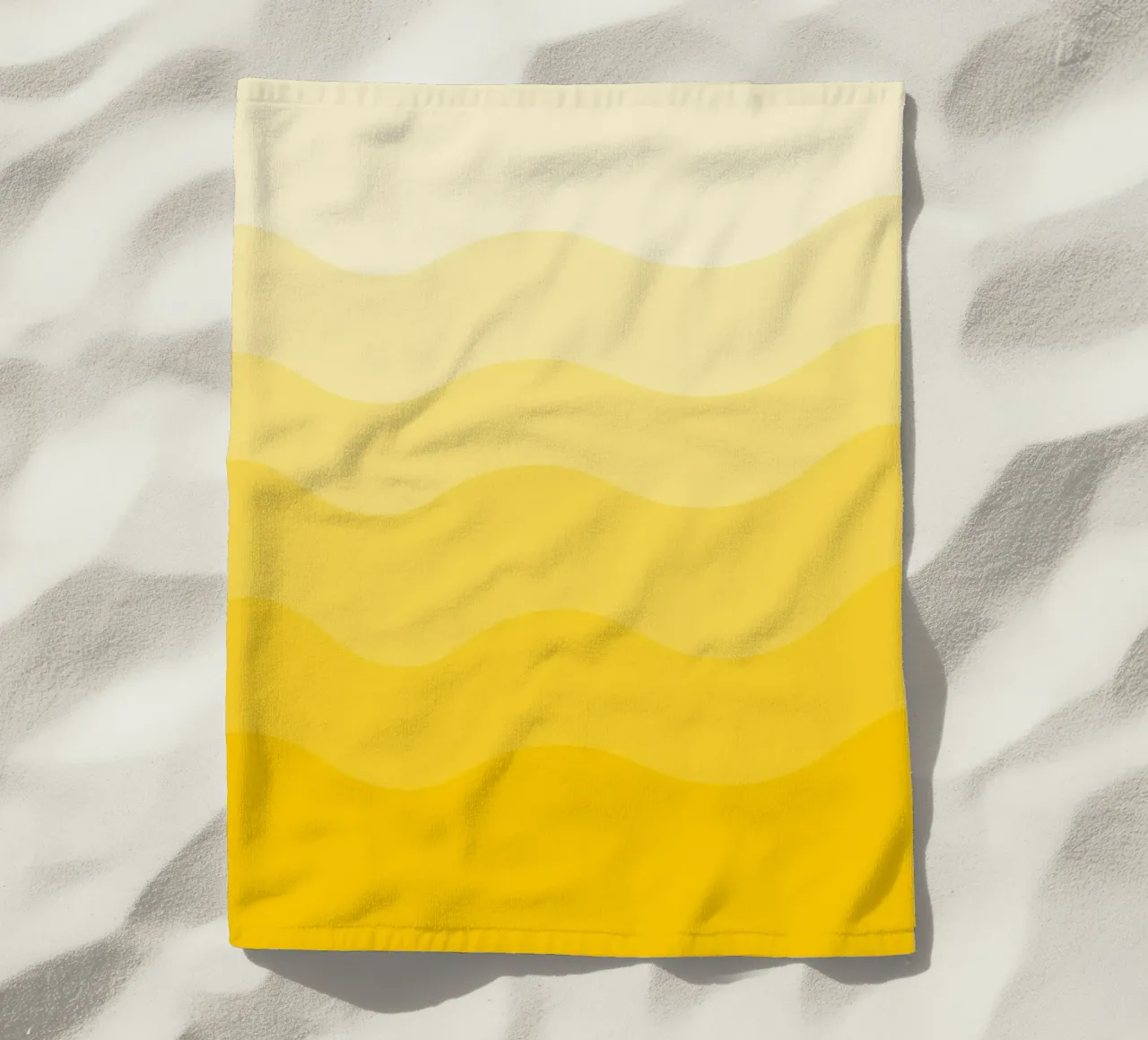 Yellow gradient design telo mare da baobabprintstore