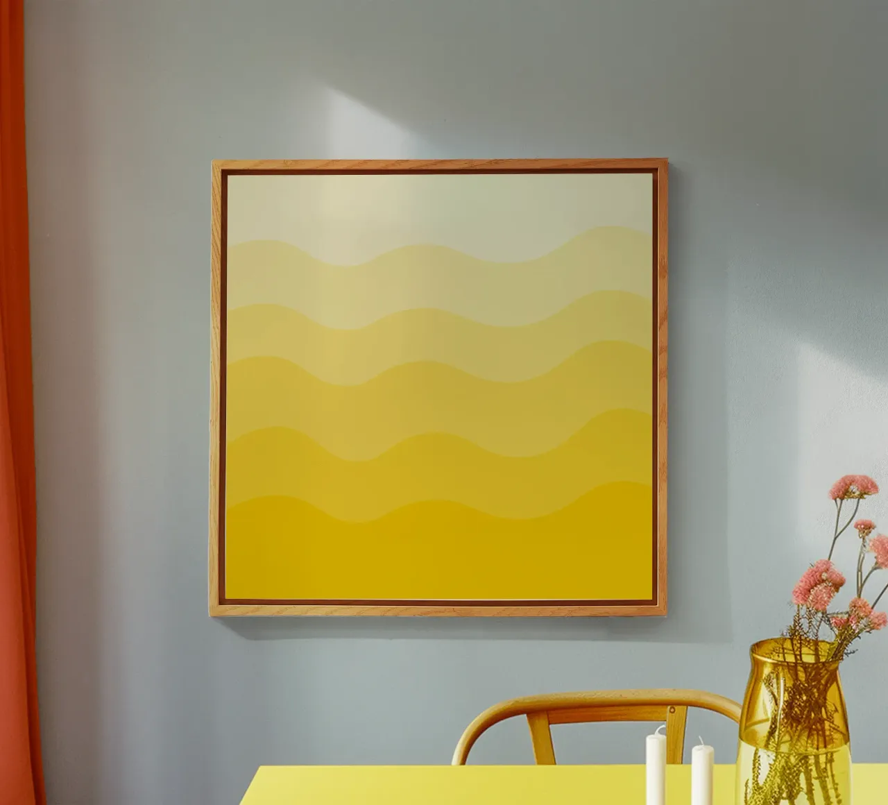 Yellow gradient design plexiglass da baobabprintstore