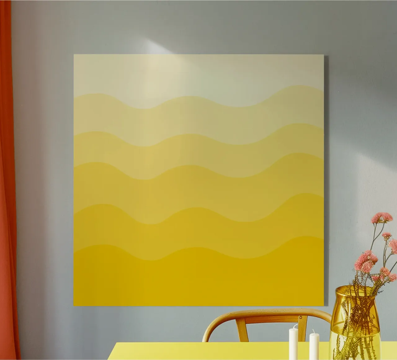 Yellow gradient design plexiglass da baobabprintstore