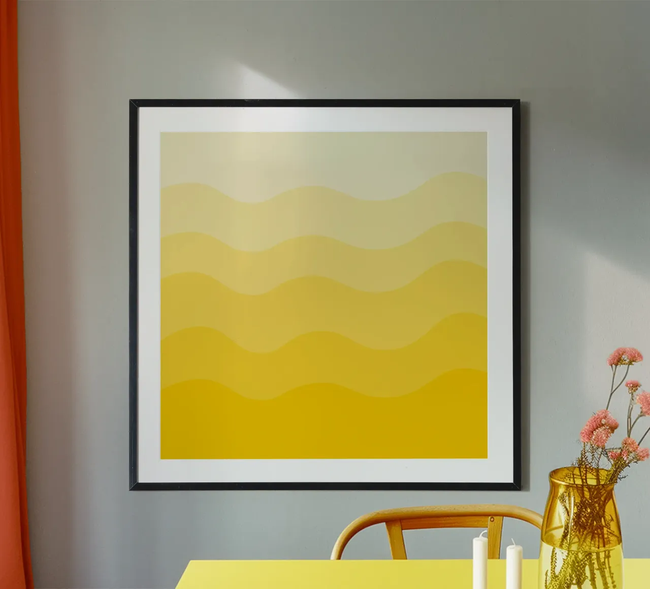 Yellow gradient design carta hahnemühle da baobabprintstore