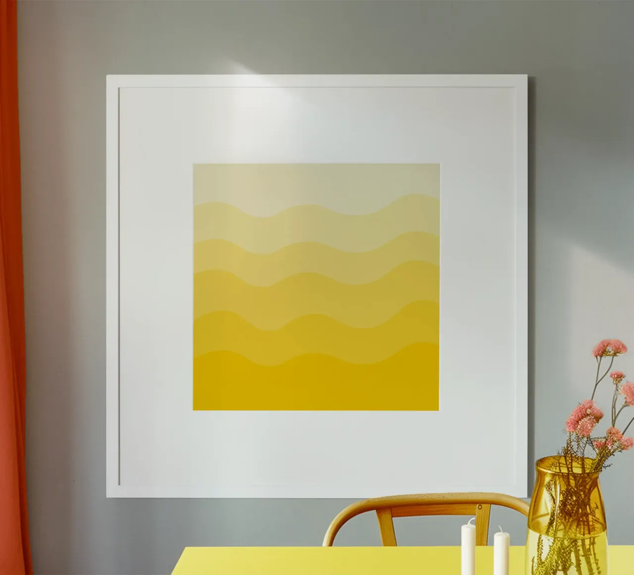 Yellow gradient design carta hahnemühle da baobabprintstore