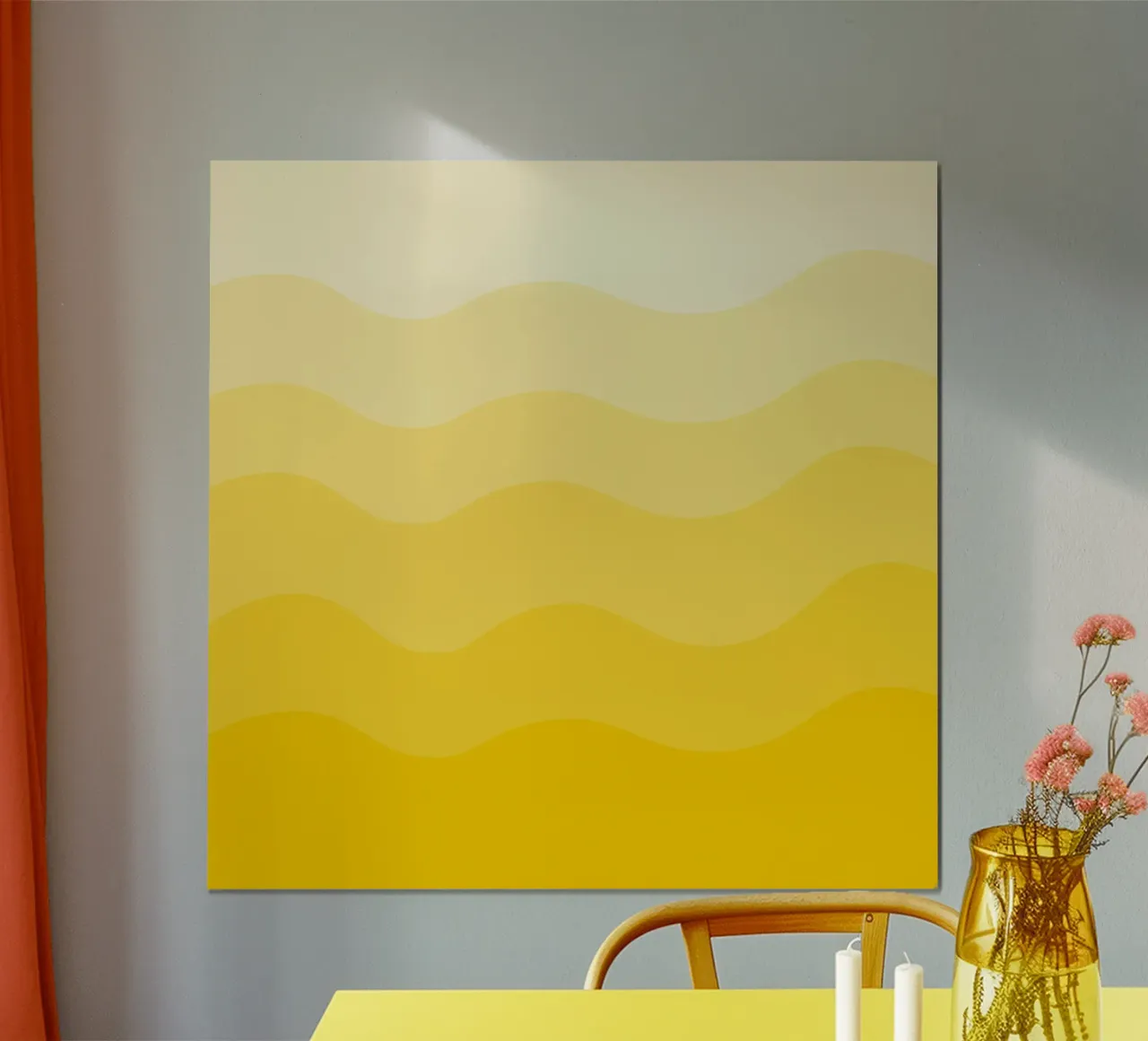 Yellow gradient design carta hahnemühle da baobabprintstore