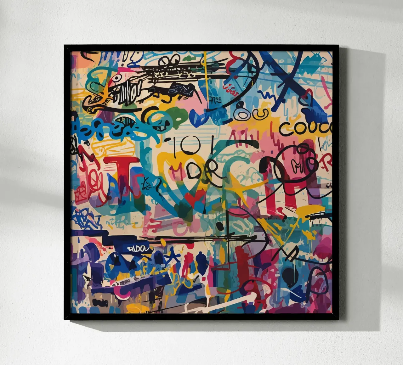Vibrant Contemporary Art, Graffiti and Street Art poster by Abstract and Patterns