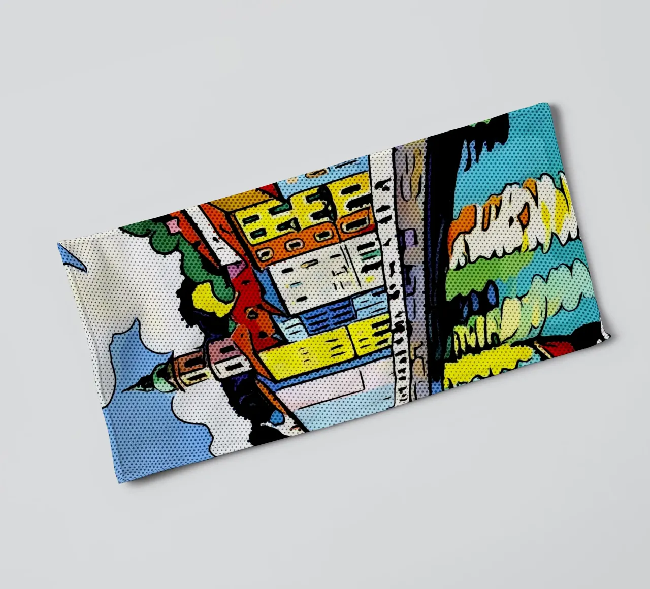 Sur la route en Europe, motif 2 serviette de bain de ZAMART - PopArt