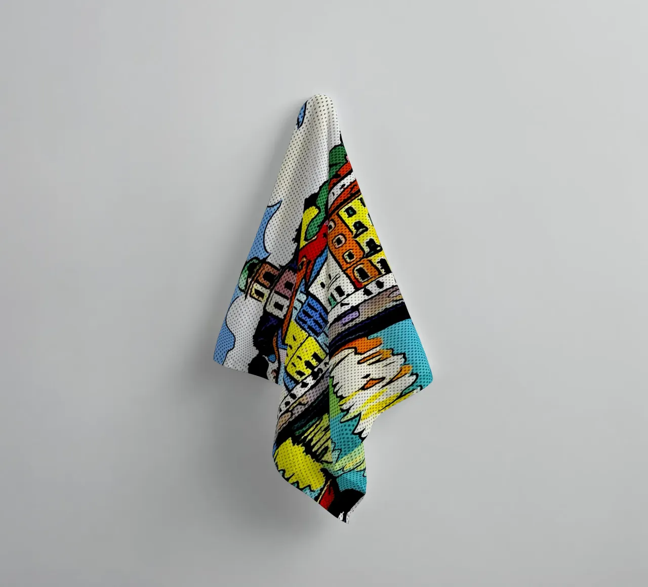 Sur la route en Europe, motif 2 serviette de bain de ZAMART - PopArt