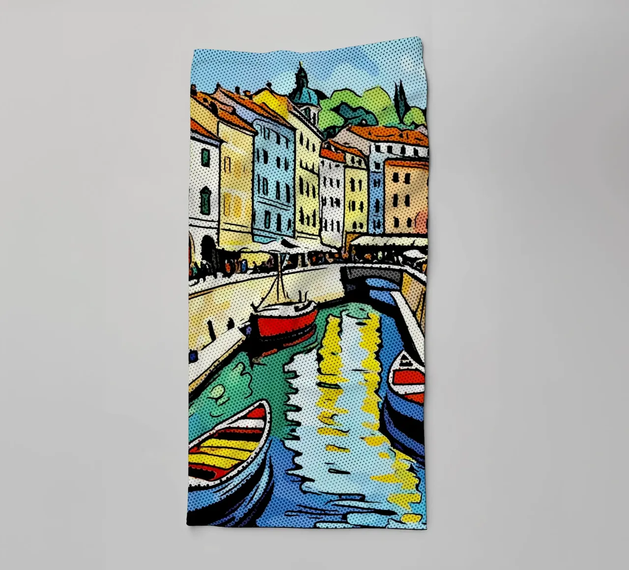 Sur la route en Europe, motif 3 serviette de bain de ZAMART - PopArt
