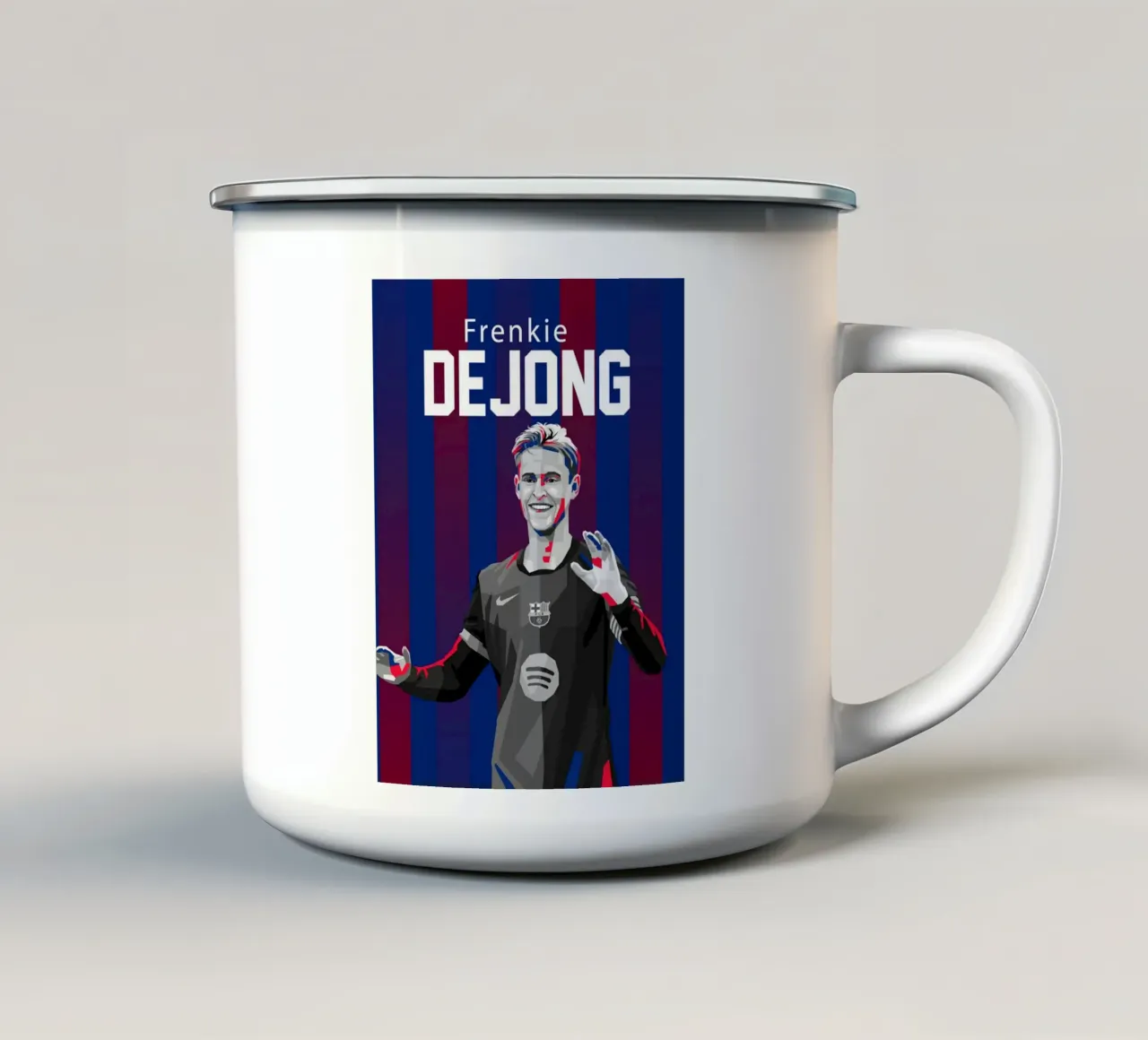 Frenkie De Jong tazza in smalto da WPAP MALANG