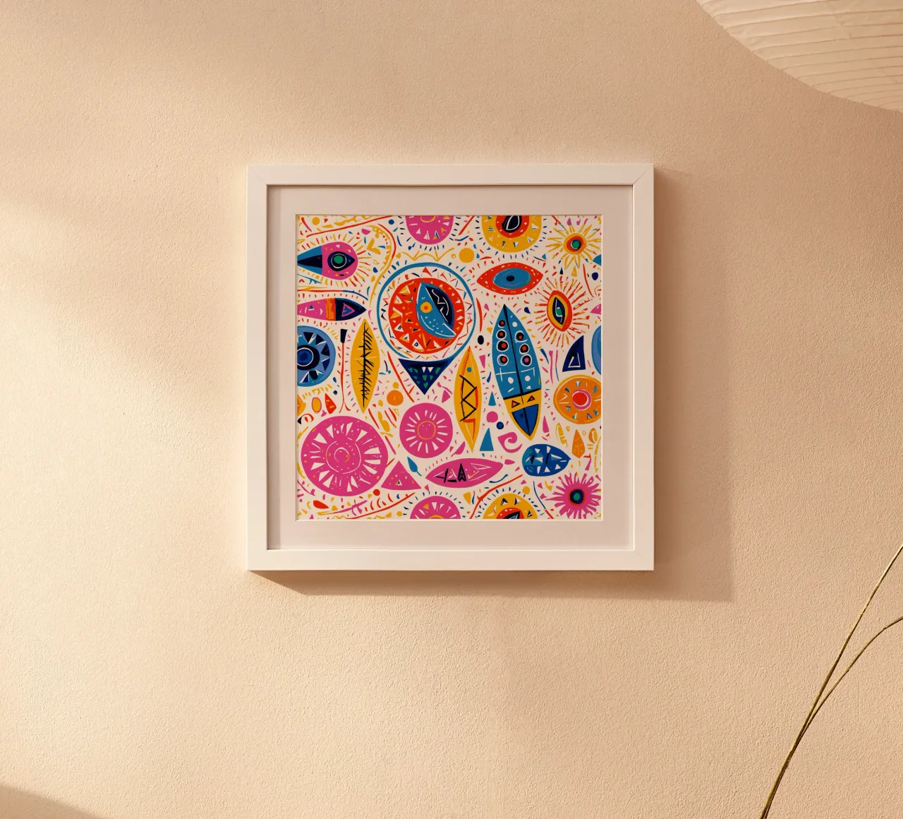 Éclat de Couleurs Un viaggio psichedelico poster con telaio in plastica da Abstract and Patterns