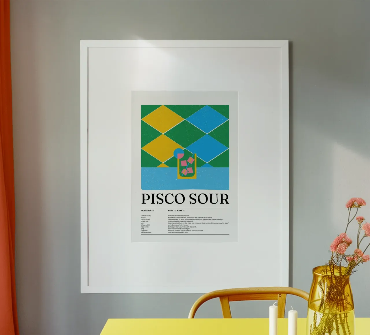 cocktail pisco sour poster da E Cannon