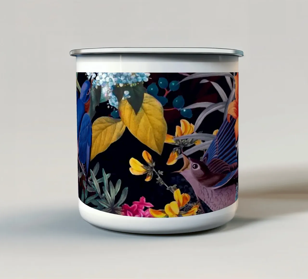 The Land Of Birds tazza in smalto da burcukorkmazyurek