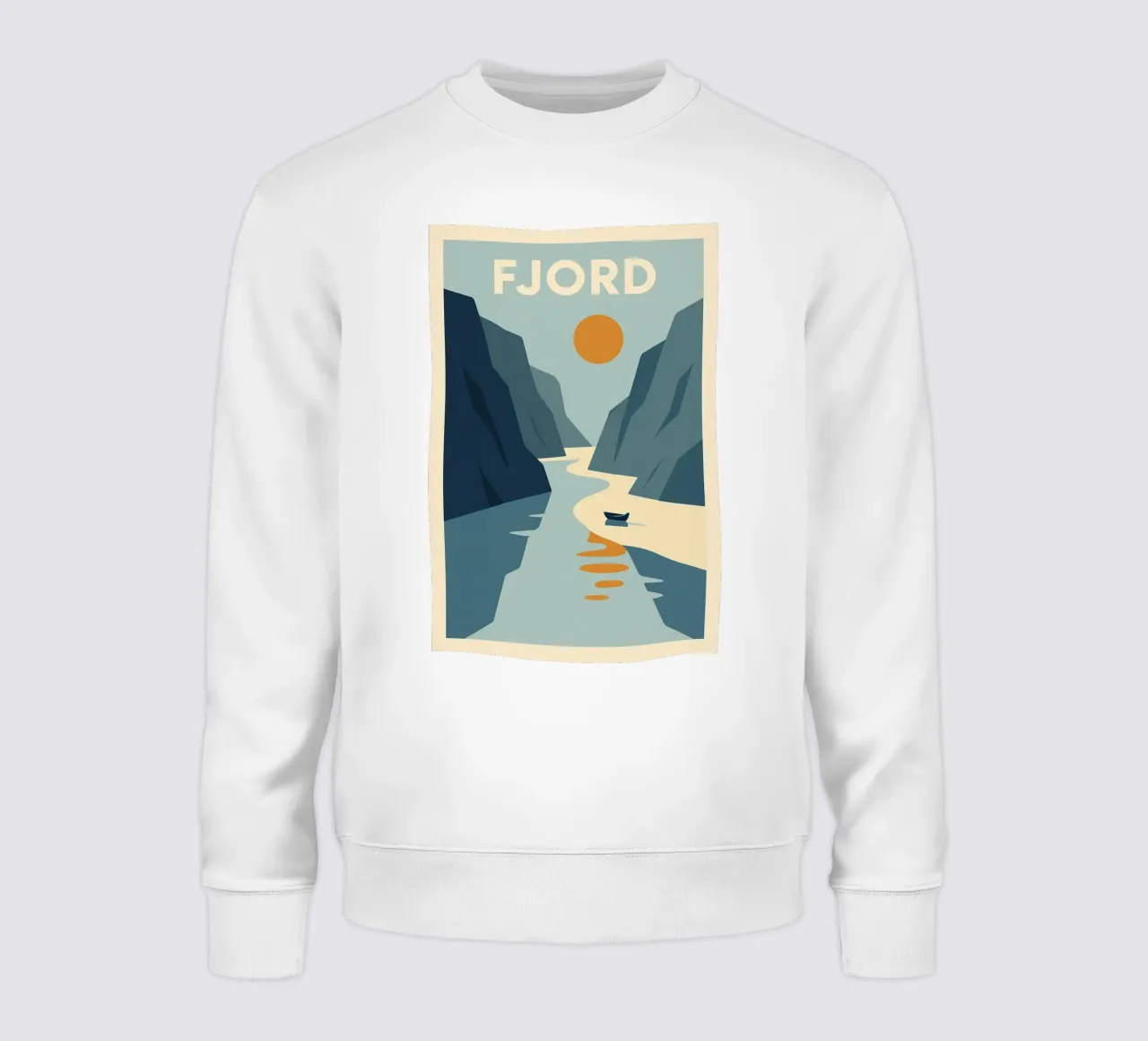FJORD - Silenzio crudo e bellezza verticale felpa da JETLAG | affiches voyage