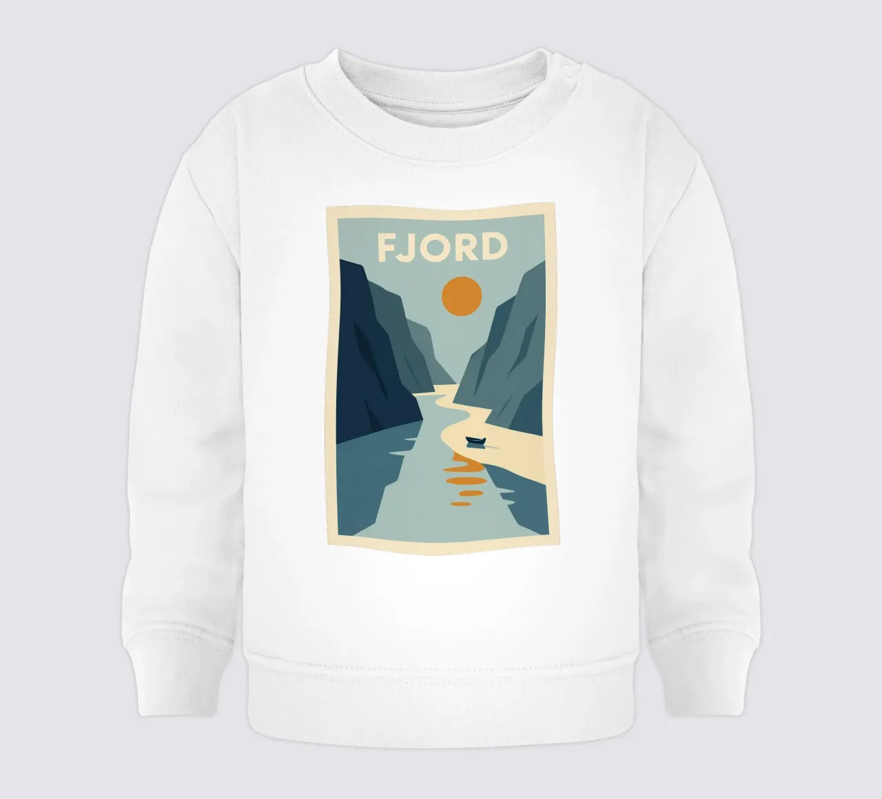 FJORD - Silenzio crudo e bellezza verticale felpa neonato da JETLAG | affiches voyage
