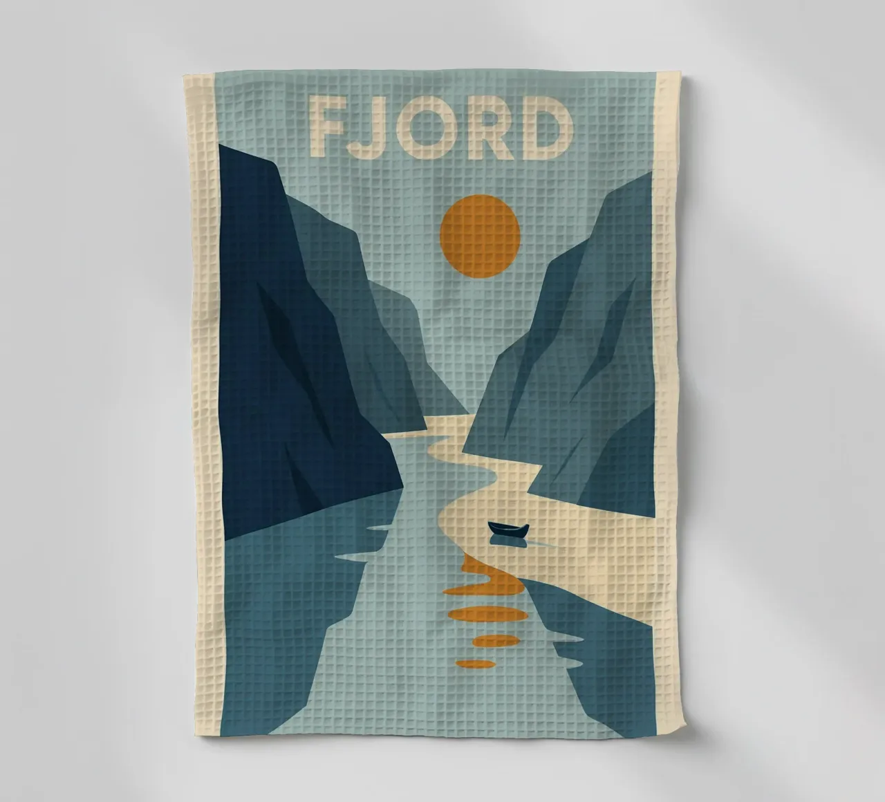 FJORD - Silenzio crudo e bellezza verticale canovaccio da cucina da JETLAG | affiches voyage