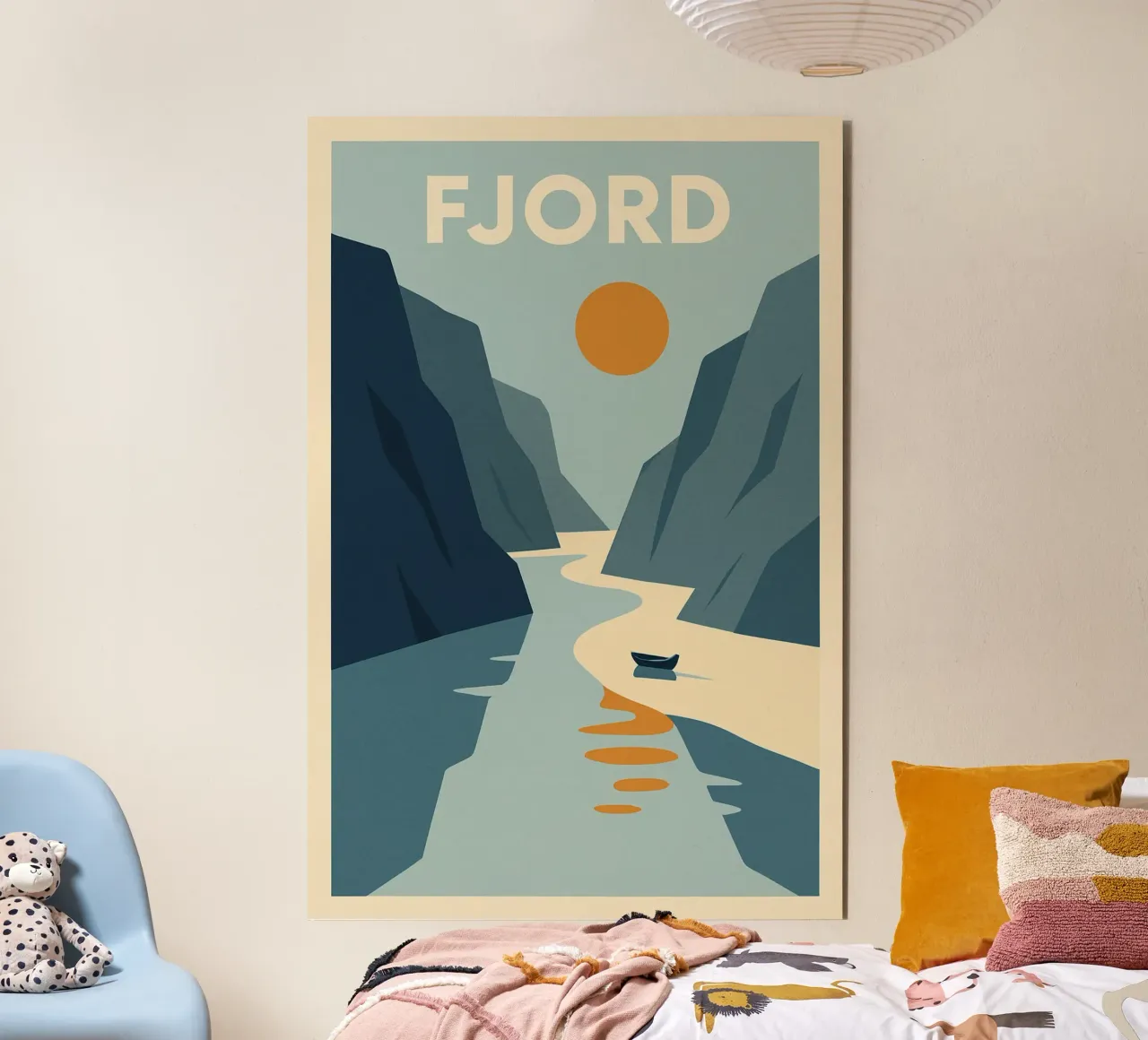 FJORD - Silenzio crudo e bellezza verticale alluminio dibond da JETLAG | affiches voyage