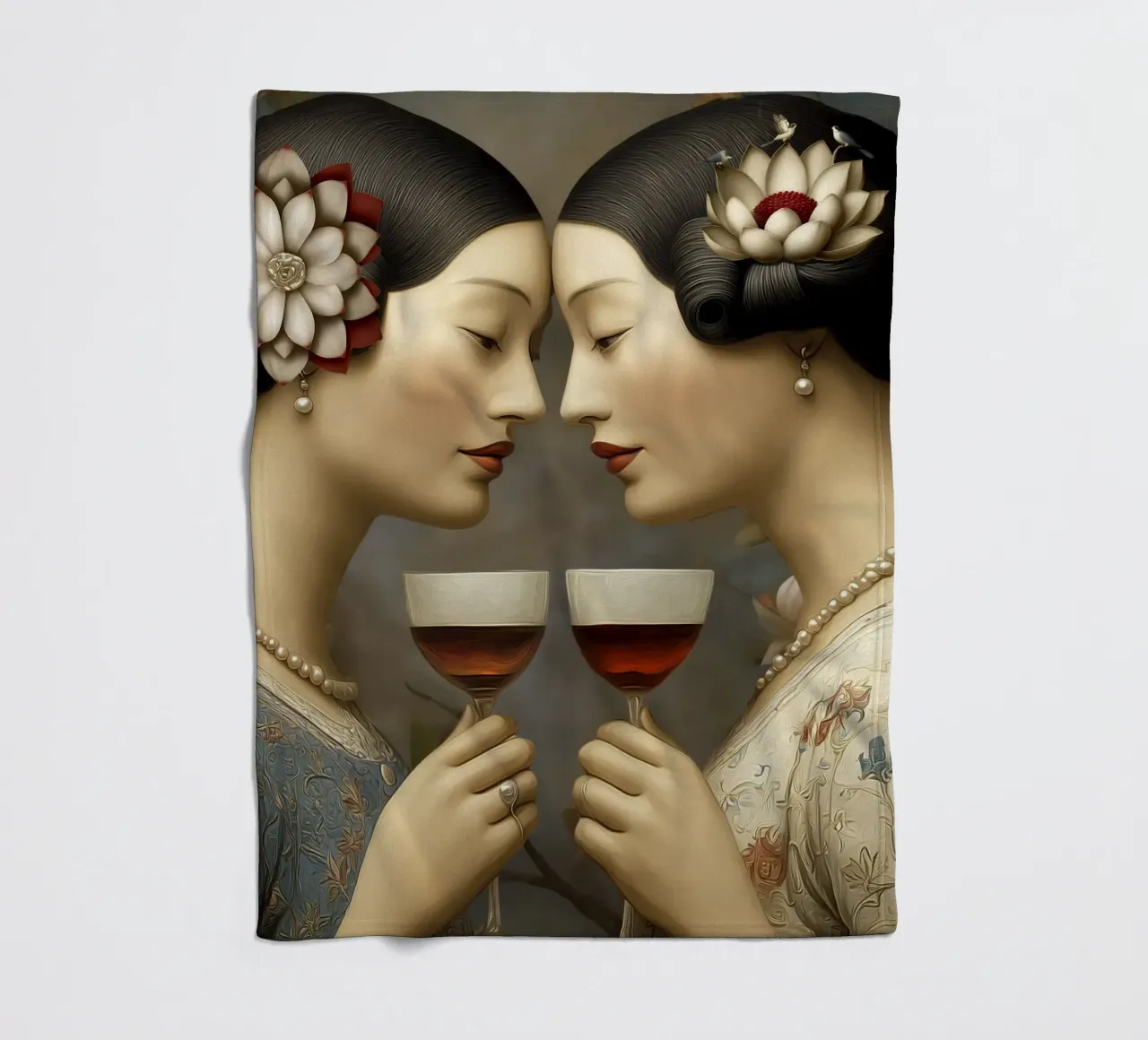 Two of Cups coperta in pile da christephania